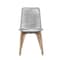 Armen Living Island Outdoor Light Eucalyptus Wood and Gray Rope Dining Chairs, PK2 LCISSIGR - alternate 3